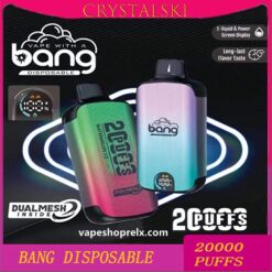 Bang DUALMESH 20000 Puffs全新一次性拋棄式霧化棒/LED顯示屏/可充電一次性電子煙 持久電量