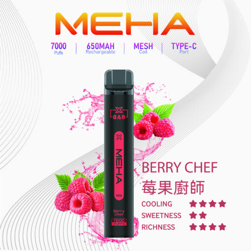MEHA XBAR小黑條一次性電子菸 | 7000 Puffs 強勁續航 | 650mAh 可充電 | MESH 霧化芯 | Type-C 接口 | 16種豐富口味 - 图片 3