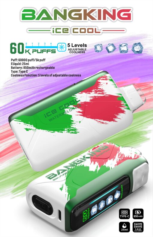 ❄️ Bang King Ice Cool 60000口 |5 段可調冰感 × 超強續航電子煙 - 图片 8
