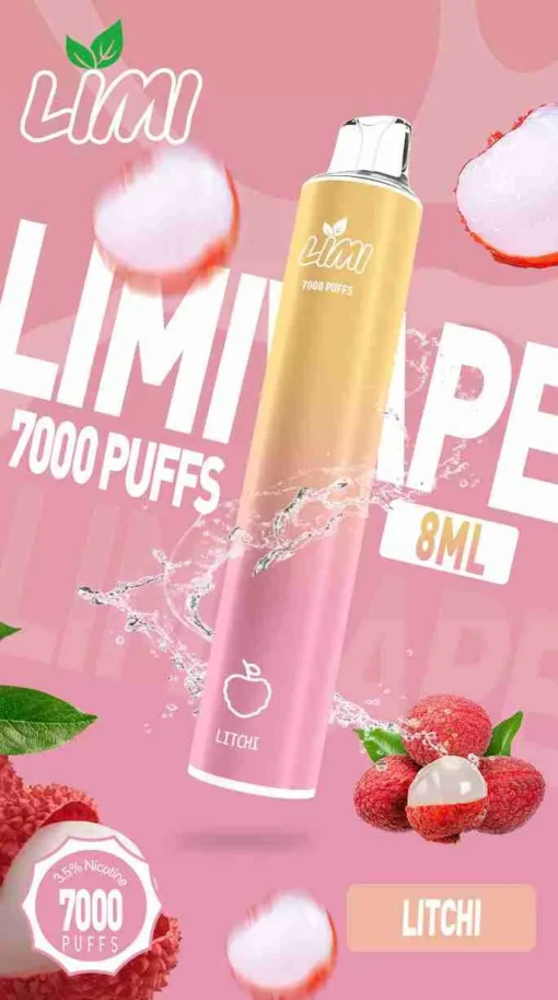 LIMI 7000 PUFFS 一次性拋棄式電子煙 - 可充電設計，台灣現貨，支持711到付 - 图片 9